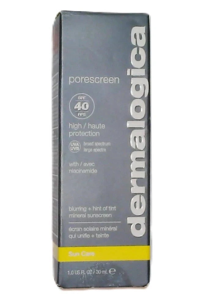DERMALOGICA PORESCREEN SPF 40 MINERAL SUNSCREEN WITH NIACINAMIDE 30ml 1 Oz 02/26 - Image 1 of 1