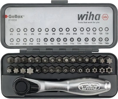 Wiha 74959 32 Piece GoBox Master Torx Bit Set with Mini One Size, Multi  - Image 1 of 4