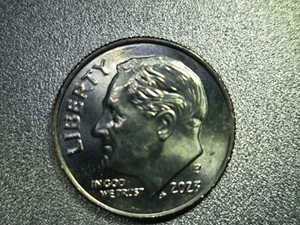 RARE: 2023P US Dime. Barley Circulated With Very Noticeable DD's on Date/Letters - Picture 1 of 14
