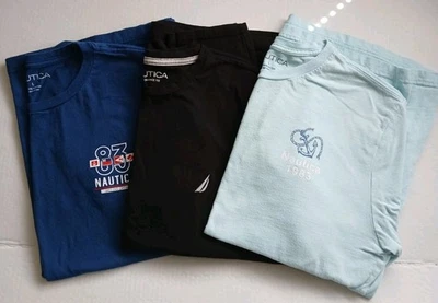 Nautica Trio t shirts men Sz L 1 Long Sleeve 2 Short Sleeve - Image 1 of 4
