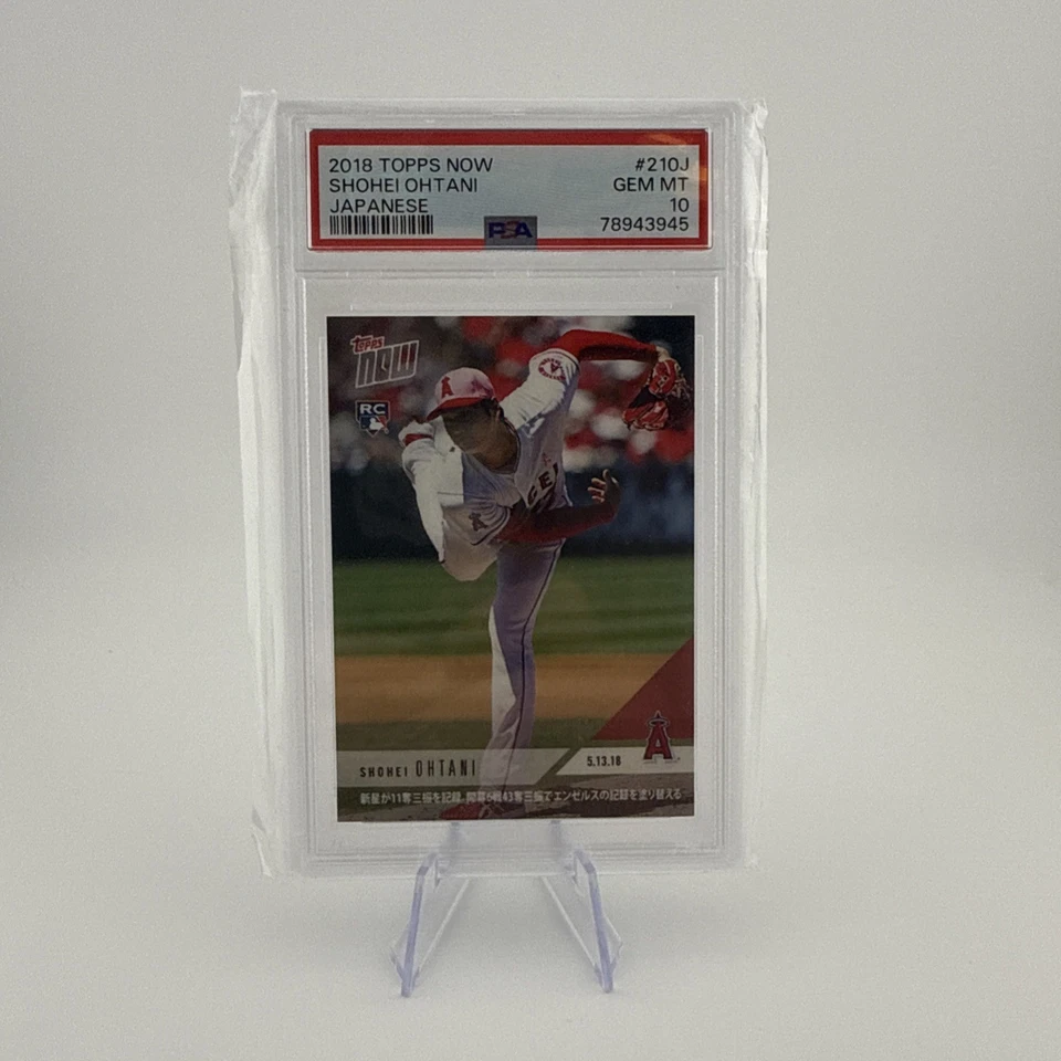 Shohei Ohtani #23J Japan 2018 Topps Now RC PSA10 Low Pop - Image 1 of 2