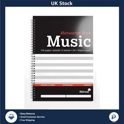 A4 Music Composition Notebook - 100 Pages of 12 Stave Printed Perfection - Image 1 of 4