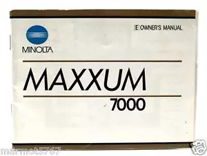 MINOLTA MAXXUM 7000 BEDIENUNGSANLEITUNG !! GUTER ZUSTAND!! - Bild 1 von 1