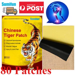 80Pcs Tiger Patches Muscle Knee Joint Pain Plaster Shoulder Lumbar Spine Sticker - Picture 1 of 9