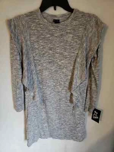 Art Class Girls' Heather Gray Long Sleeve Ruffle Sweater Dress L (10/12) - Picture 1 of 3