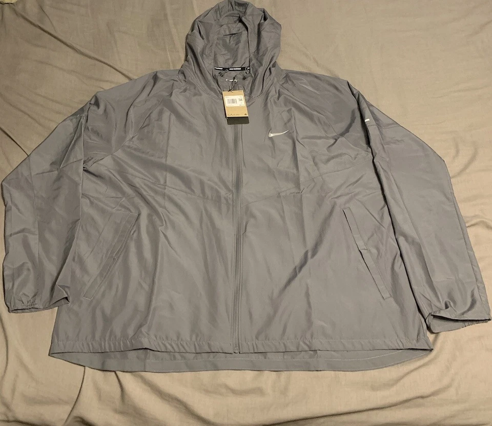 Nike Miler Men's Repel Running Jacket Gray Size L DD4746-084