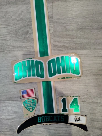 Ohio Bobcats football helmets 3M vinyl decals chrome Cover