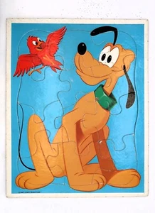 Rompecabezas Bandeja Disney Plutón y Pájaro Años 70 Vintage Disneyana Educativo - Imagen 1 de 12