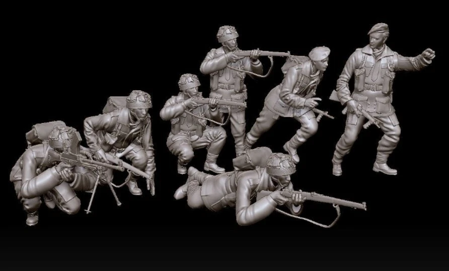 Peddinghaus-3 D Stampa 1/72 72F131 7 Rosso Diavoli Arnhem Angreifend - Immagine 1 di 1