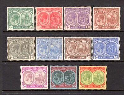 ST KITTS KGV 1921-9 WMK SCRIPT LIGERAMENTE Y MONTADO COMO NUEVO A 5/- CAT 130,50 £ (2024) Foto 1 de 2