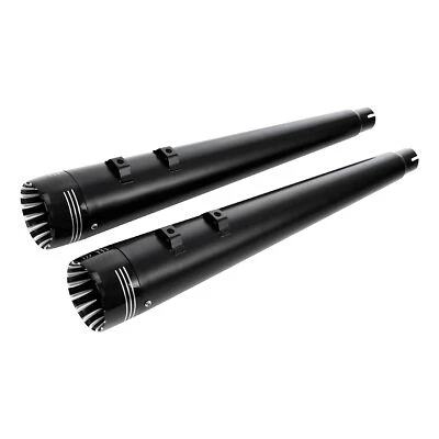 4" Slip-On Megaphone Mufflers Exhausts Fit For Harley Road King Glide 1995-2016 - Image 1 of 4