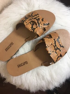 New Sandals ANACAPRI Made In Brazil / Sz 5 / Animal Print - Picture 1 of 6