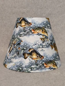 Lake Fish Lamp Shade. Bass, Pike, Crappie, Salmon - Picture 1 of 7