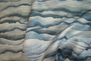 1.63 yds Justin David Velvet Fabric Sandoval Crest Waterwave Upholstery 56"x 59" - Picture 1 of 6