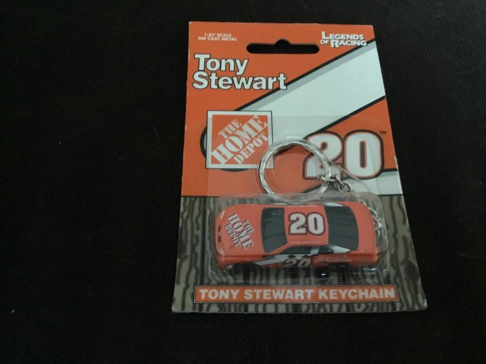 1998 Home Depot #20 Tony Stewart car keychain Legends of Racing car is 2" - Image 1 of 2