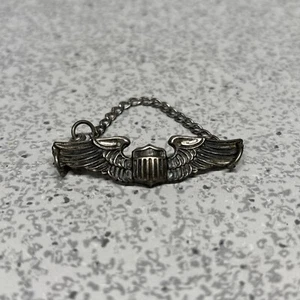 WWII US Air Force Pilot Wing Charm Sterling Silver 2 inches - Picture 1 of 6
