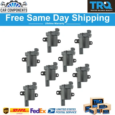 TRQ 全新圆形点火线圈套件 适用于 1999 - 2007 年别克雪佛兰 GMC 悍马五十铃 — 第 1/4 张图片