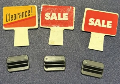 Vintage 1989 Mall Madness Game Replacement Parts Sale & Clearance Signs Lot of 3 - Image 1 of 4