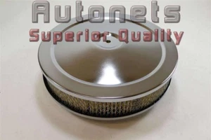 10"x2" Round Air Cleaner Chrome Muscle Car 4brl 4 BBL Barrel HotStreetRod SBCBBC - Picture 1 of 2