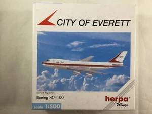 Herpa  511711 1:500 Diecast Airliner Boeing 747-100 City of Everett - Picture 1 of 1