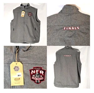 Wrangler NFR 2016 Las Vegas PRCA Rodeo Finals Rancher Vest Gray XL Official Gear - Picture 1 of 24