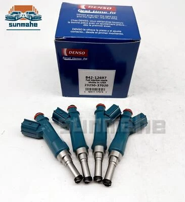 4Pcs Denso Fuel Injectors 23250-37020 For 2010-2015 Toyota Lexus CT200h 1.8L Foto 1 de 4