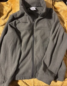 Columbia Youth Fleece Grey Sweater Size 10/12 - Picture 1 of 3