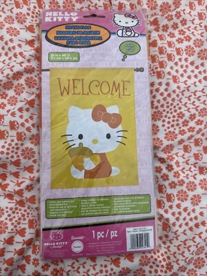 HELLO KITTY Jardín BIENVENIDO OTOÑO 28"x 40" Bandera Bandera Sanrio Foto 1 de 2