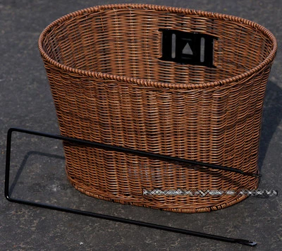 Fito 椭圆形深棕色柳条安装篮适用于海滩巡洋舰自行车 — 第 1/2 张图片