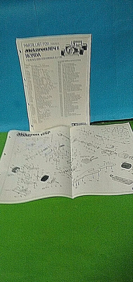 TAMIYA  PARTS LIST For MCLAREN  MP4 6 F.1 HONDA   58104  1/10 CARS RC  - Immagine 1 di 3