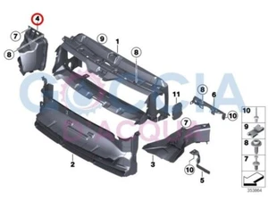 Genuine BMW F30 F30N F31 F31N Radiator Cooling Air Duct Right 51747255420 - Picture 1 of 3