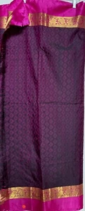Soft Silk Saree with Contrast Blouse - Picture 1 of 5