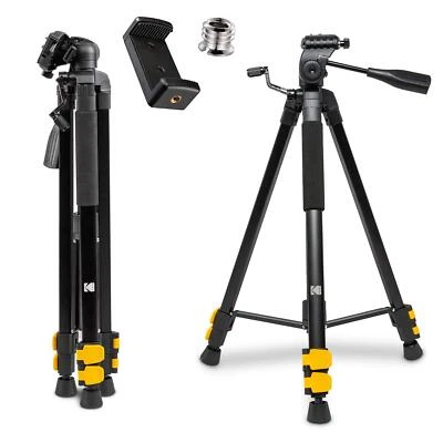 KODAK PhotoGear 62" Lightweight Tripod, Compact 3-Section Flip-Lock Tripod - Image 1 of 4