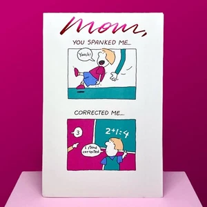 GRAN Tarjeta De Colección DÍA DE LA MADRE PARA MAMÁ Niño Divertido por American Greetings 1992 +✉ - Imagen 1 de 6