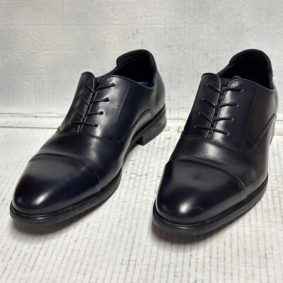 Zapatos de vestir negros Kenneth Cole 9 1/2 Reaction Cap Toe borde Oxford flexibles con cordones Foto 1 de 4