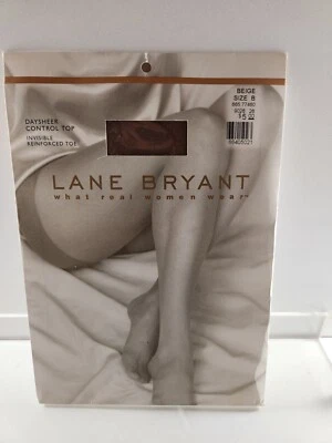 Pantimedias de nailon LANE BRYANT Daysheer punta reforzada invisible beige talla grande B Foto 1 de 2