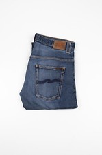 39454 Nudie Jeans Tape Ted Org. Darkblue Blue Men Jeans size 36/34