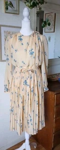 Gorgeous Matheson Of California Womens Vintage S/M Yellow & Blue Floral Dress - Bild 1 von 11