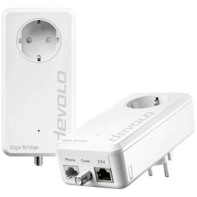 Devolo Giga Bridge Coax Netzwerkadapter 8860 EU IP-Bridge, Glasfaser 1000 MBit/s - Bild 1 von 4