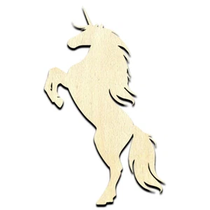Unicorn 3 Unfinished Wood Shape Craft Supply - Picture 1 of 1