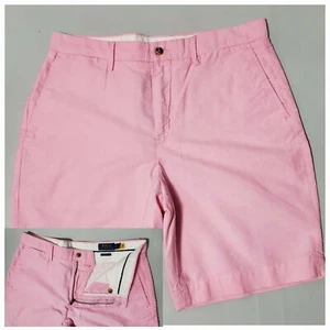 POLO RALPH LAUREN CLASSIC FIT 9" INSEAM TWILL COTTON ZIP-FLY MENS PINK SHORTS  - Picture 1 of 6