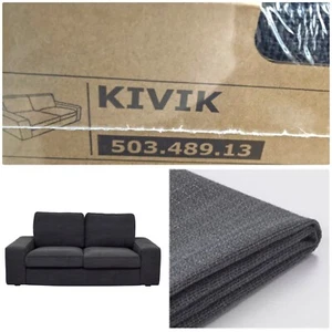 Ikea KIVIK Loveseat (2 Seat Sofa) 74 3/4" Cover Slipcover HILLARED ANTHRACITE - Picture 1 of 1