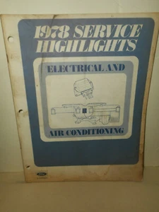 1978 FORD Electrical & Air Conditioning Service Manual BRONCO FAIRMONT ZEPHYR - Picture 1 of 12