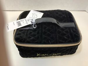 Kendall & Kylie Los Angeles Black Velvet Vanity Case Makeup Bag Free Shipping!