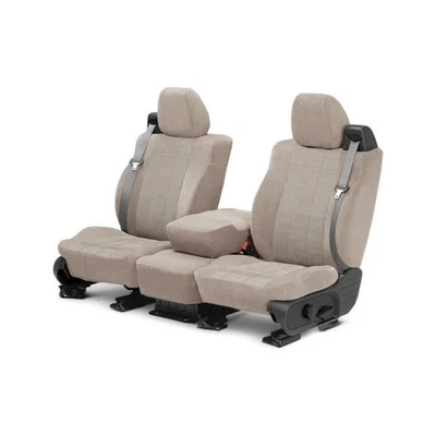 For Saturn SC1 00-02 O.E. Velour 1st Row Sandstone & Premier Custom Seat Covers - Image 1 of 4