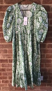 Laura Ashley Cottage Core Griffin heraldic print dress size 14 BNWT PRAIRIE - Picture 1 of 9