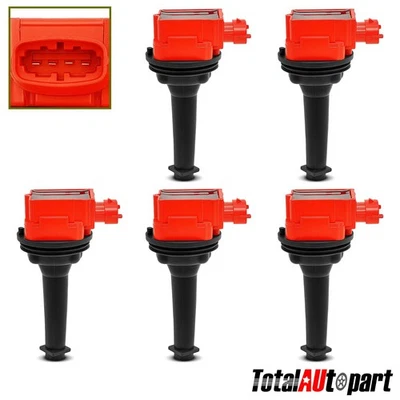 5x Bobina de encendido roja para Volvo XC60 2015-2016 S60 XC70 C70 V60 C30 S40 V70 V50 Foto 1 de 4