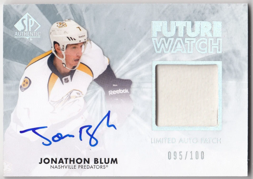 2011-12 UD SP Authentic Future Watch Limited Auto Patch JONATHON BLUM 236 100 RC - Image 1 of 1