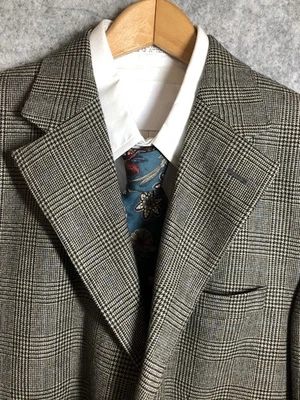 Blazer Nautica 41R Negro Gales Glen Cuadros Lana Cachemira Traje Abrigo Chaqueta Clásico Foto 1 de 4