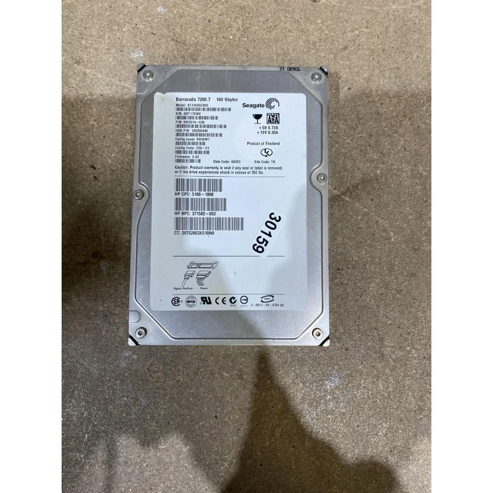 Seagate Barracuda 7200.7 ST3160023AS 3.5" Internal Hard Disk Drive 160GB 7200RPM - Image 1 of 4